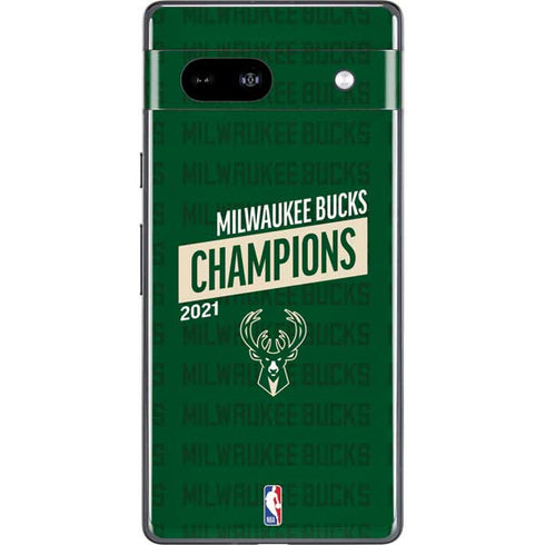NBA Milwaukee Bucks 2021 Champions Google Pixel 7a Skin